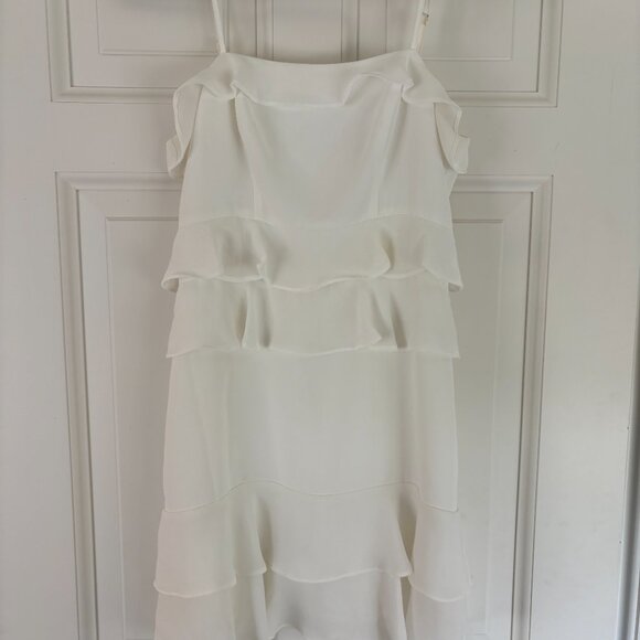 Parker Kristie White ruffled mini dress - Picture 2 of 4